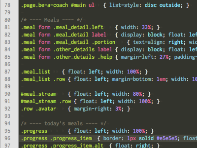 Progress code css textmate