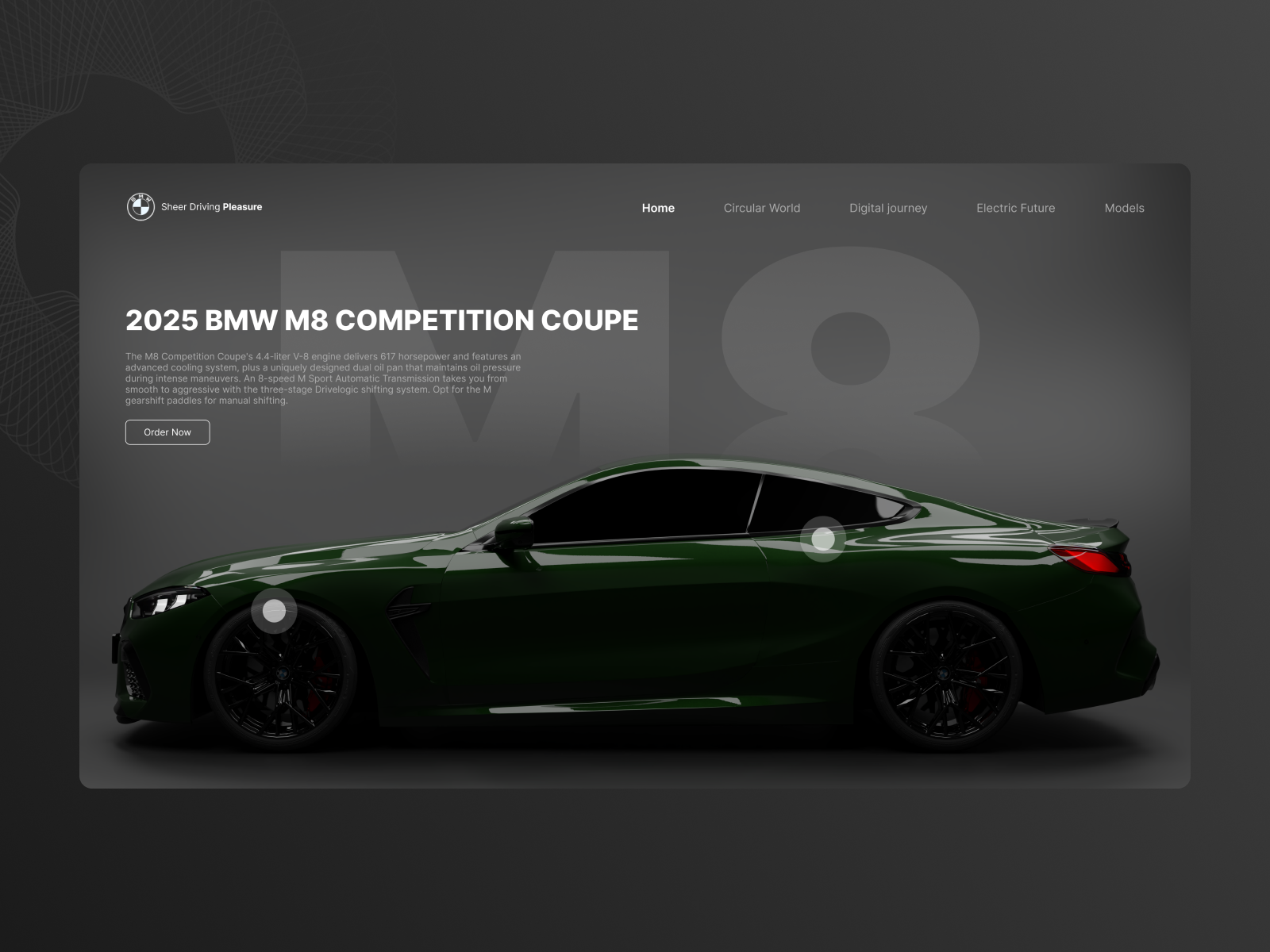 BMW UI & 3D Design 3d animation car carlanding clean design inspiration landigpage ui uiux ux webdesign