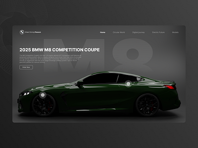 BMW UI & 3D Design 3d animation car carlanding clean design inspiration landigpage ui uiux ux webdesign