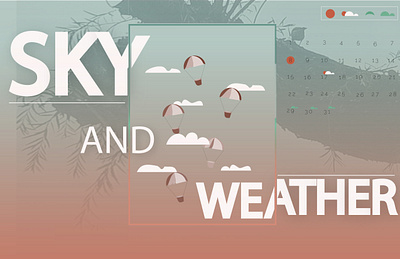 SKY AND WEATHER GUI adverising branding calender climate graphic design gui illustrator sky sky and weather weather