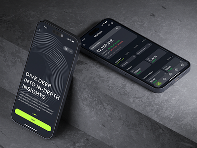 Investment Tracking App | Onboarding & Market Overview blockchain cryptocurrency daily ui dark mode dashboarddesign digitalwallet financeapp fintech investment minimaldesign moderndesign productdesign stocks trading ui ui trends ux walletapp