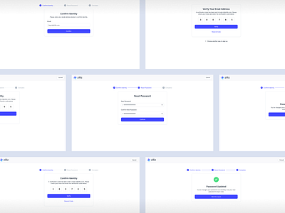 Forgot Password, Zilliz Cloud, Confirm Identity, Reset Password cloud service forget password reset password saas signup ui ux