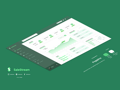 SaleStream: A Sales Dashboard (UI) app application dashboard design sales ui web