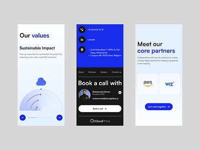 CloudPhilos. Mobile Adaptation corporate corporate website ui design mobile mobile adaptation mobile design mobile ui mobile website motion graphics ui ui mobile uiux user interface user interface design ux uxui web ui website redesign