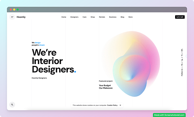 Interior Designer Landing Page Design