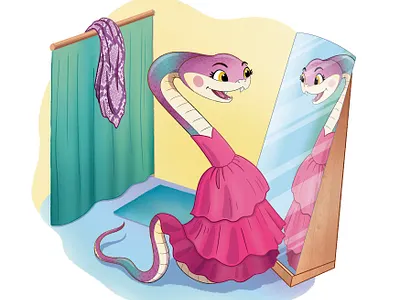 2025 Snake calendar. April animal art calendar calendar 2025 calendar design character character design children character children illustration fashion graphic design illustration snake snake calendar snake calendar 2025 snake2025