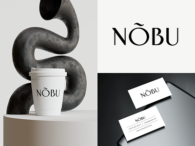 NOBU - rooftop restaurant icon lettering logo logodesign logotype sign symbol typography wordmark