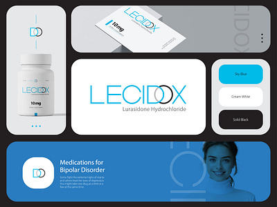 Lecidox Logo Design blue branding design graphic design illustration logo mockup typography ui vector