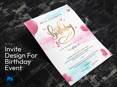 Birthday Invitation branding design flyer graphic design illustration logo marketing ux vector