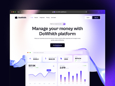 DoWhith - SaaS Webflow Template business design no code saas software startup templates ui ux webflow webflow templates website