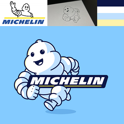 MICHELIN Logo Mascot Redesign branding cartoon cute cutecartoon illustration logo logo cartoon logo mascot michelin michelin logo michelin mascot redesign redesign logo redesign mascot vector