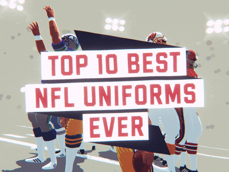 Top 10 NFL Uniforms Ever animated animation football nfl sports teams