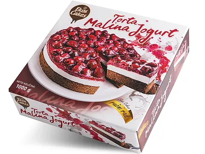 Packaging design and photography for frozen cake product branding graphic design packaging design product photography
