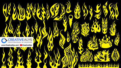 Fire Flames Vector Collection adobe illustrator branding design fire flames flames vector free vector flames free vectors graphic design illustration logo vector vector flames collection