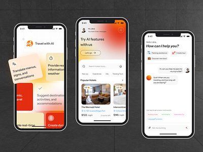 AI Travel APP | UI Mobile APP app design creative design system mobile app saas ui travel app travel design ui ux design ui design