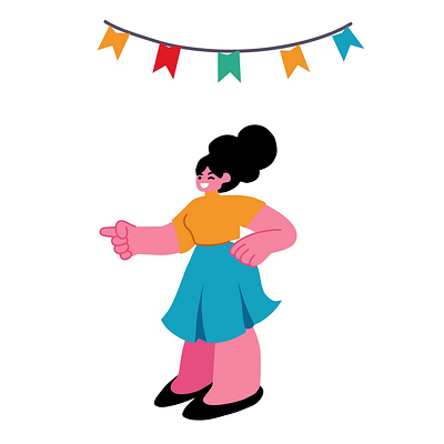 Celebration 2D Animation 2d animation banners celebration character cheerful dancing event festival festive flat fun girl happiness illustration joyful joyous character motion party vibrant