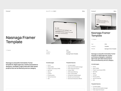 Promova Framer Template — Project Page animation case study design framer minimal no code project ui ux webdesign