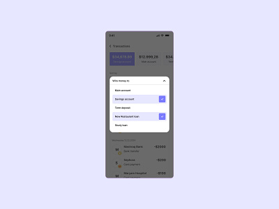 A dropdown list app design figma graphic design ui ux