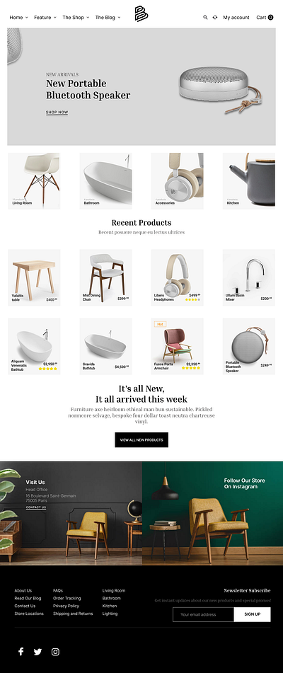 Home Decor Website ui ui design website