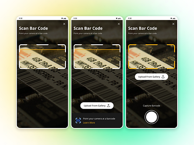 Bar Code Scanner UI bar code ui camera camera scanner ui design mockups ui ui design ui mockups ux ux design