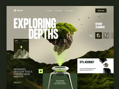 Website for a Geology Product ✦ Coilan design interface product service startup ui ux web website