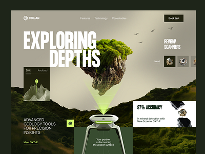 Website for a Geology Product ✦ Coilan business website homepage landing landing page marketing website page site web web design web page web site webpage website website design