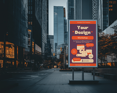 Vertical Billboard Mockup free mockup free mockups ai mockup mockup ai mockups vertical billboard mockup