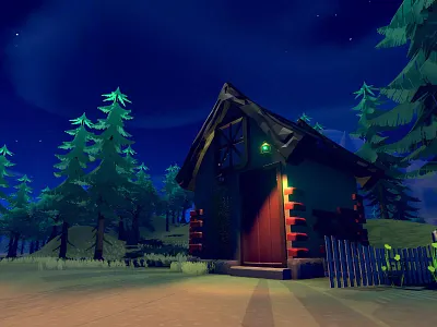 Stylized 3D Environment Design: Forest Cabin 3d