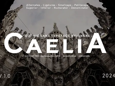 Caelia | Gothic Sans Typeface architectural font arrows glyphs case sensitive typography clean sans serif display font display typeface font font family global language support gothic sans gothic style font infographic font ligature heavy font poster design font print design font sharp edges typeface sticker font typeface typography typography enthusiast