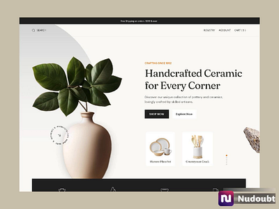 Ceramics & Pottery eCommerce Shop appdesign availableforwork brandingdesign ceramicdesign clayartistry creativesolutions designforbusiness designinspiration digitalart freelancedesigner hireme potteryshoponline potteryvibes timelessdesign uxuidesign webdesign