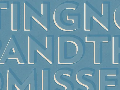 Inked blue cream typography verlag