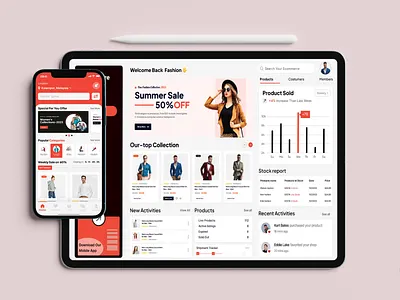 Ecostore E-commerce Dashboard Design🏀 activity admin admin panel administrator analytics analytics deshboard app design chart customer data deshboard graph management app online shop online shop dashboard panel products stats ui ui design