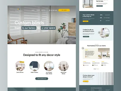 Clean website design for a services company business construction elegant interior ui web design website design