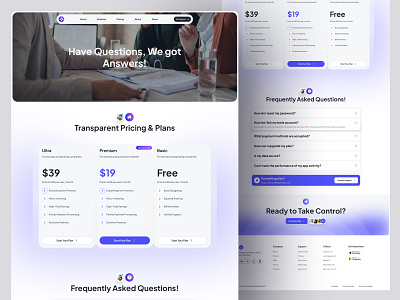 UniFin Fintech Template for Webflow → Pricing design digital business digital marketing finance fintech landing landing page layouts pages pricing template ui unified ui unifiedui ux website