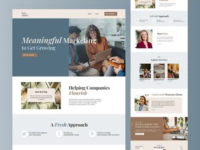 Elegant website for a marketing specialist elegant feminine minimal web design website design