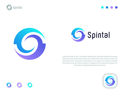 Spintal Logo abstract app logo best logo designer brand identity branding company logo creative logo design graphic design letter s logo logo logo design logo designer modern logo popular dribbble shots s logo s o logo spin swing wave logo