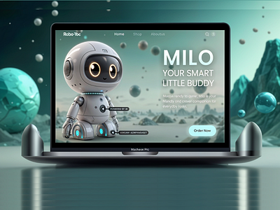 Website for modern robot ✦ Robo-Tec header landing page product product design trend ui ux web website