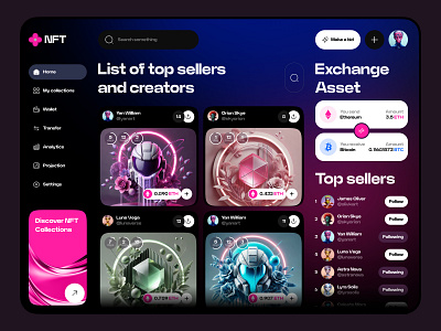 NFT Marketplace - Web Concept coin crypto crypto design crypto trade crypto trading dashboard design marketplace nft ui ux wallet wallet design web website