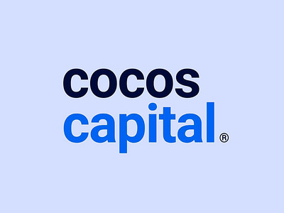 Cocos Capital Typography Logo abstract bold brand design brand identity branding design engaging color font geometric graphic graphic design icon logo logo mark logo options logotype shape text typeface typography