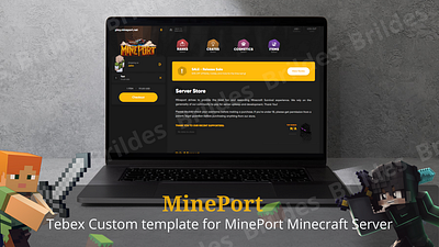 Minecraft Tebex Store branding design fivem game design minecraft minecraft template scripts store tebex template ui ux