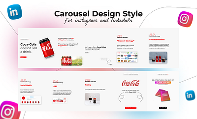 Carousel Design Style for Instagram & Linkedln carousel carousel post creative design design figma graphic design illustration instagram linkedin posts