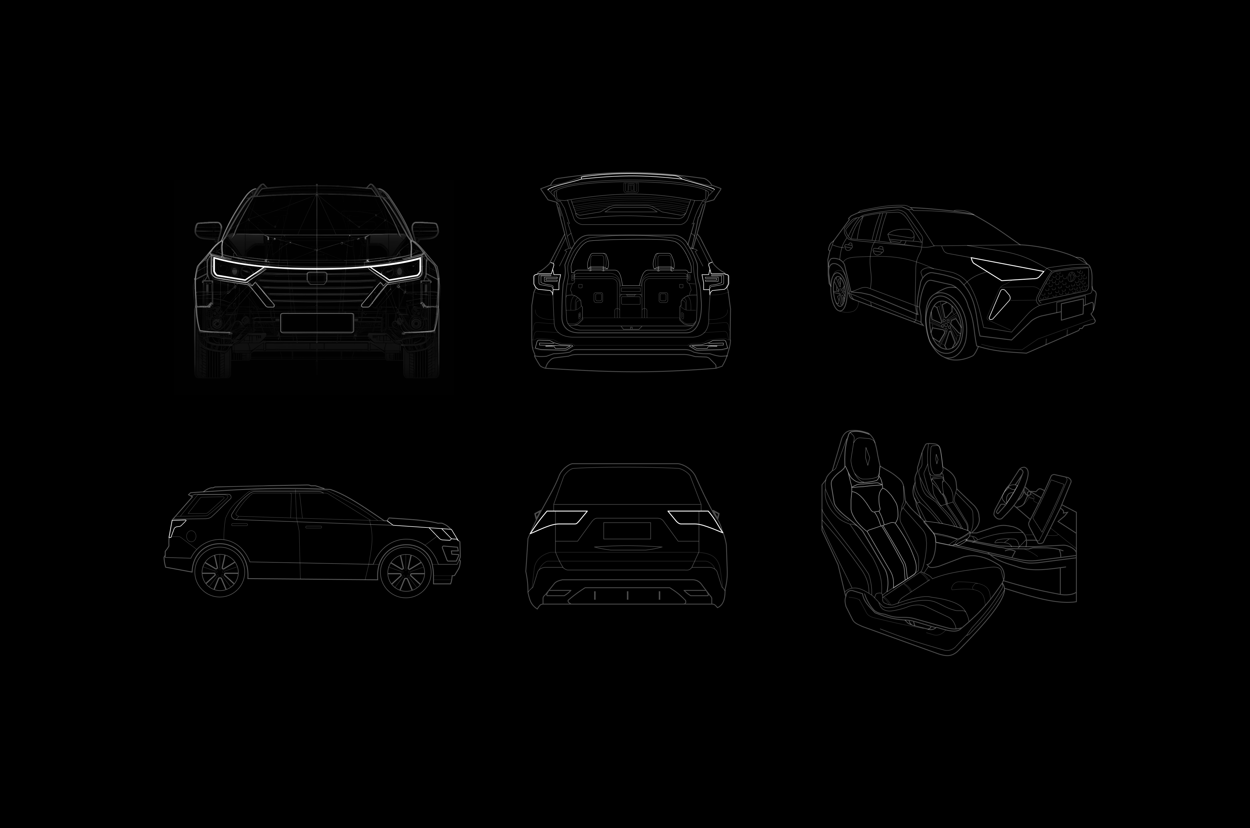 Illustration cars line cars illustration line