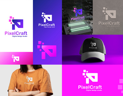 PixelCraft: Innovative Digital Design Studio Logo art direction artistic logo branding color palette contemporary creative agency creative process design trends digital studio graphic design innovative logo design minimalist modern design pixelcraft print design typography uiux vector art visual identity