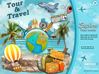 TRAVEL AGENCY POST adobe photoshop advertising brushes design designing graphic design logo manipulation post