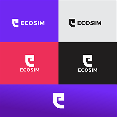 Ecosim Logo animation branding design graphic design illustration logo typography ui vector