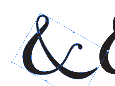 …the thirteen points ampersand bezier curve illustrator line point postscript vector