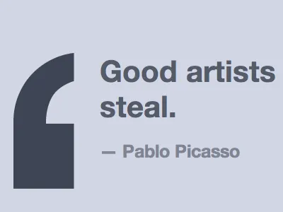 Quote design picasso quote