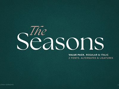 The Seasons (Value Pack) aesthetic alternates beautiful boutique calligraphy chic classic classy clean contemporary corporate deco elegant expensive family fashion feminine french handwritten high end