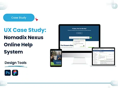 UX Case Study: Nomadix Nexus Online Help System casestudy figma goal painpoints prototype ui uiux user experience user interface design userflow userjounery userpersona ux ux research uxcasestudy uxuidesiging visualdesign wireframing