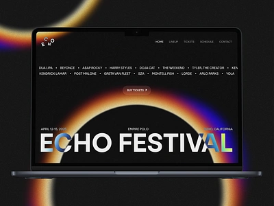 🎶 Web Design for the music festival | Hyperactive colors commercial site concept dark design ecommerce festival graphic design homepage design hyperactive landing page music product design tickets ui ui design ux ux design web design website